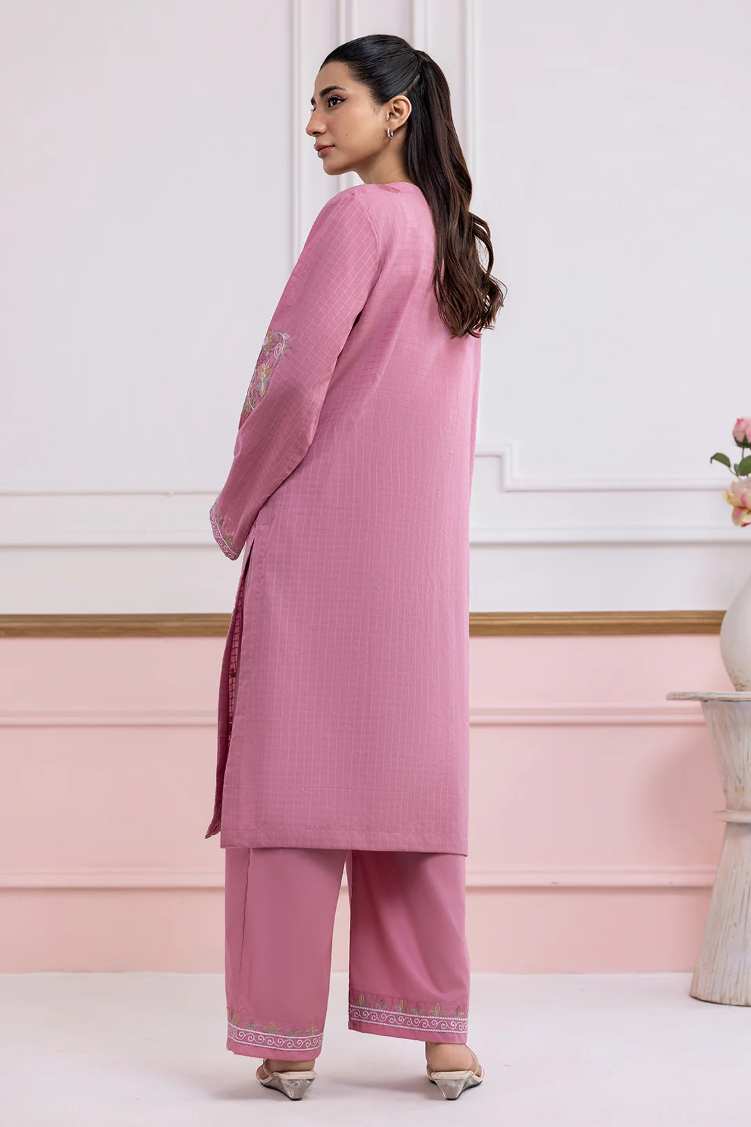 Embroidered Kurta Trouser - 2539 - Image 10